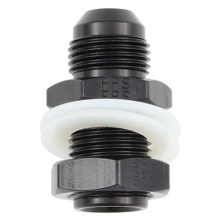 Geared2Golf 483110-BL -10 AN Fuel Cell Bulkhead Fitting - Black GE3623616